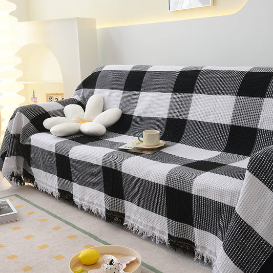 Knitted  Cotton Yarn Sofa Cover For Living Room Simple Style Sofa Towel