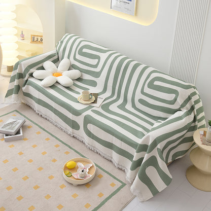 Knitted  Cotton Yarn Sofa Cover For Living Room Simple Style Sofa Towel