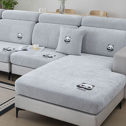 Panda Couch Cushion Covers Furniture Protector Grey Blue Pet Proof