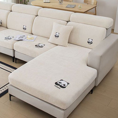 Panda Couch Cushion Covers Furniture Protector Grey Blue Pet Proof